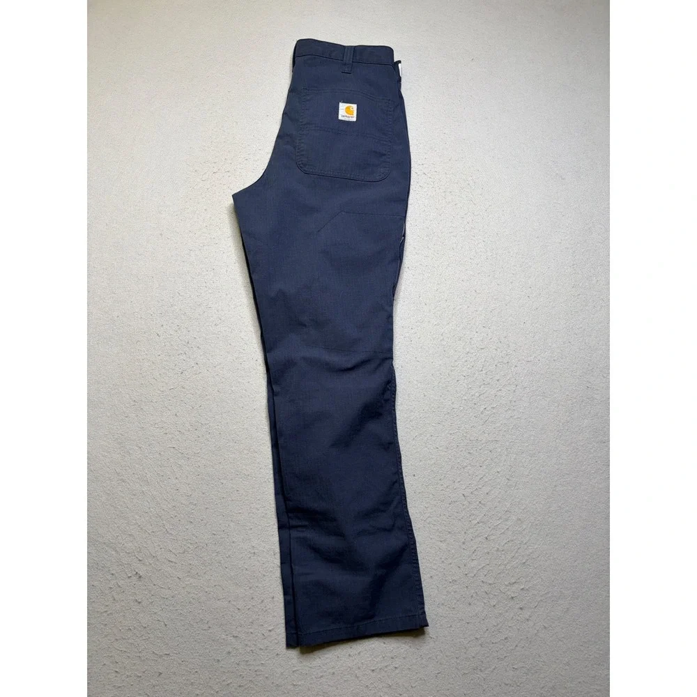 Carhartt Work Pants Women 29x30 Navy Blue Relaxed Fit Ripstop Utility 74533-20